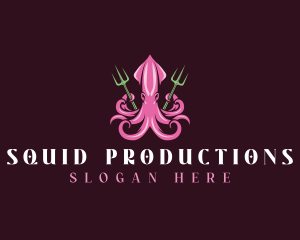 Trident Kraken Squid logo