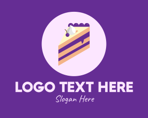 Blueberry Cake Slice Logo