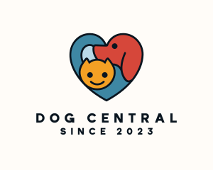 Dog Cat Heart Veterinary  logo design