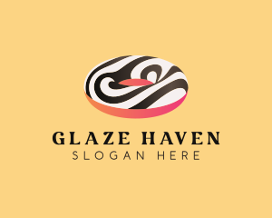 Psychedelic Glazed Donut logo design