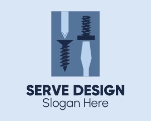 Blue Screws & Screwdrivers Logo