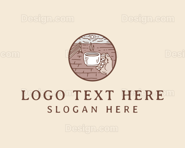 Relaxing Outdoor Cafe Logo