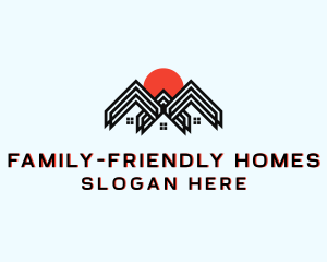 Roofing Residence Home Repair logo design