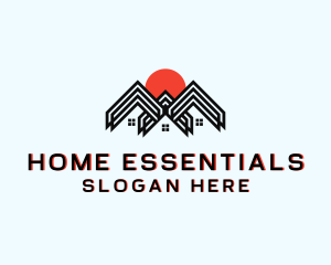 Roofing Residence Home Repair logo design