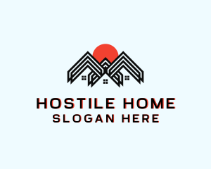 Roofing Residence Home Repair logo design