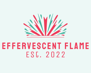 New Year Fireworks Festival logo design