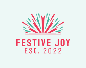 New Year Fireworks Festival logo design