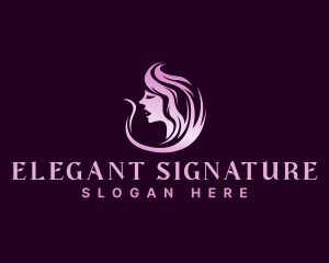 Elegant Woman Hair logo design