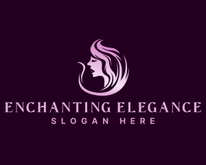 Elegant Woman Hair logo design