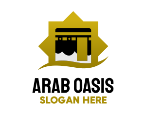 Kaaba Mecca Islamic Worship logo design