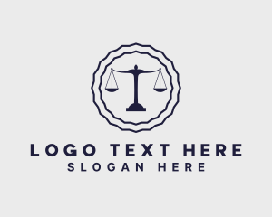 Scale Justice Lawyer Badge logo