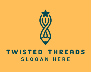 Star Pencil Twist logo design