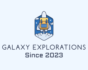 Rocket Launch Backpack logo design