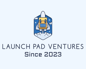 Rocket Launch Backpack logo design