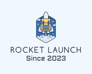 Rocket Launch Backpack logo design