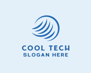 Hvac Cooling Waves logo design