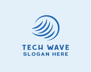 Hvac Cooling Waves logo design