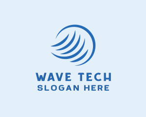 Hvac Cooling Waves logo design