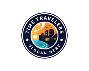 City Beach Travel logo design