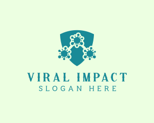 Virus Protection Shield logo design