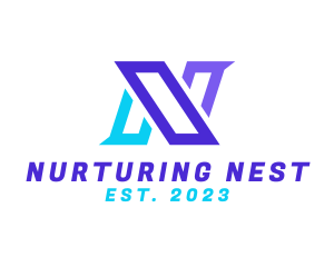 Cyber Gaming Letter N logo design