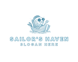 Sailor Fish Vessel logo design