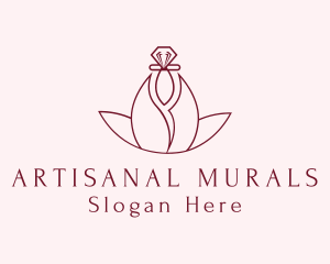 Premium Floral Perfume logo design