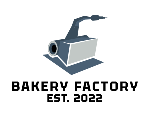 Computerized Factory Machine  logo design