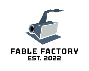 Computerized Factory Machine  logo design