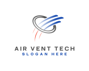 HVAC Wind Swoosh Air logo design