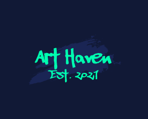 Neon Street Art Graffiti  logo design