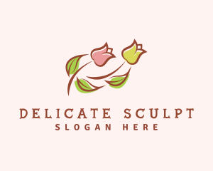 Dainty Tulip Flower logo design