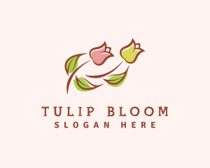 Dainty Tulip Flower logo design