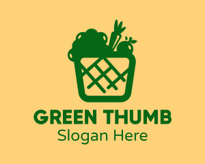 Green Vegetable Basket logo design