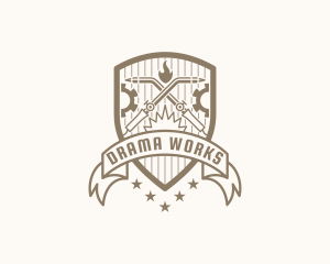 Welding Torch Industrial Metalworks logo design