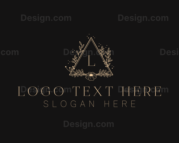 Floral Triangle Wreath Logo