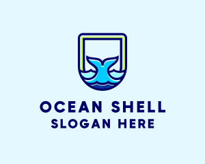 Sea Whale Ocean logo design