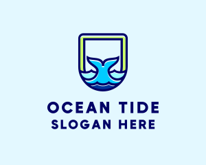 Sea Whale Ocean logo design