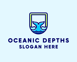 Sea Whale Ocean logo design