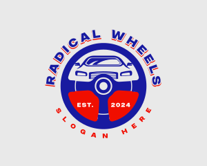 Car Steering Wheel logo design