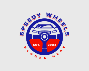 Car Steering Wheel logo design