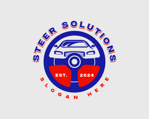 Car Steering Wheel logo design