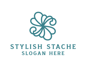 Stylish Green Flower logo design