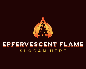 Flame Hot Pizza logo design