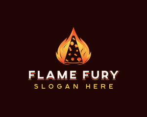 Flame Hot Pizza logo design