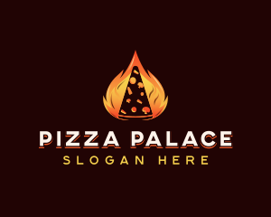 Flame Hot Pizza logo design