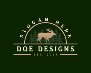 Deer Nature Wildlife logo design