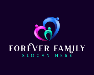 Family Love Heart logo design