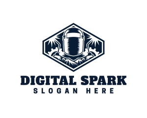 Metal Welder Spark logo design