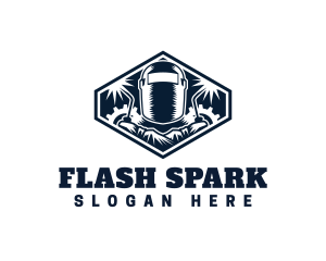 Metal Welder Spark logo design